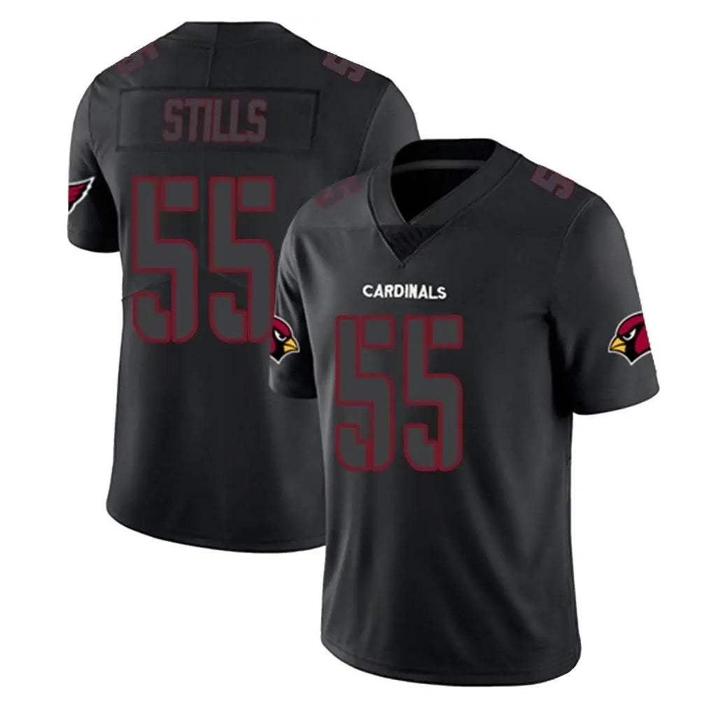 A.Cardinals #55 Dante Stills Player Black Impact Limited Home Game STECN Stitched Jerseys