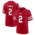SF.49ers #2 Deommodore Lenoir Player Red Game Home STECN Stitched Jerseys