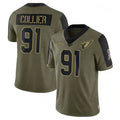 A.Cardinals #91 L.J. Collier Player Olive Salute To Service STECN Stitched Jerseys