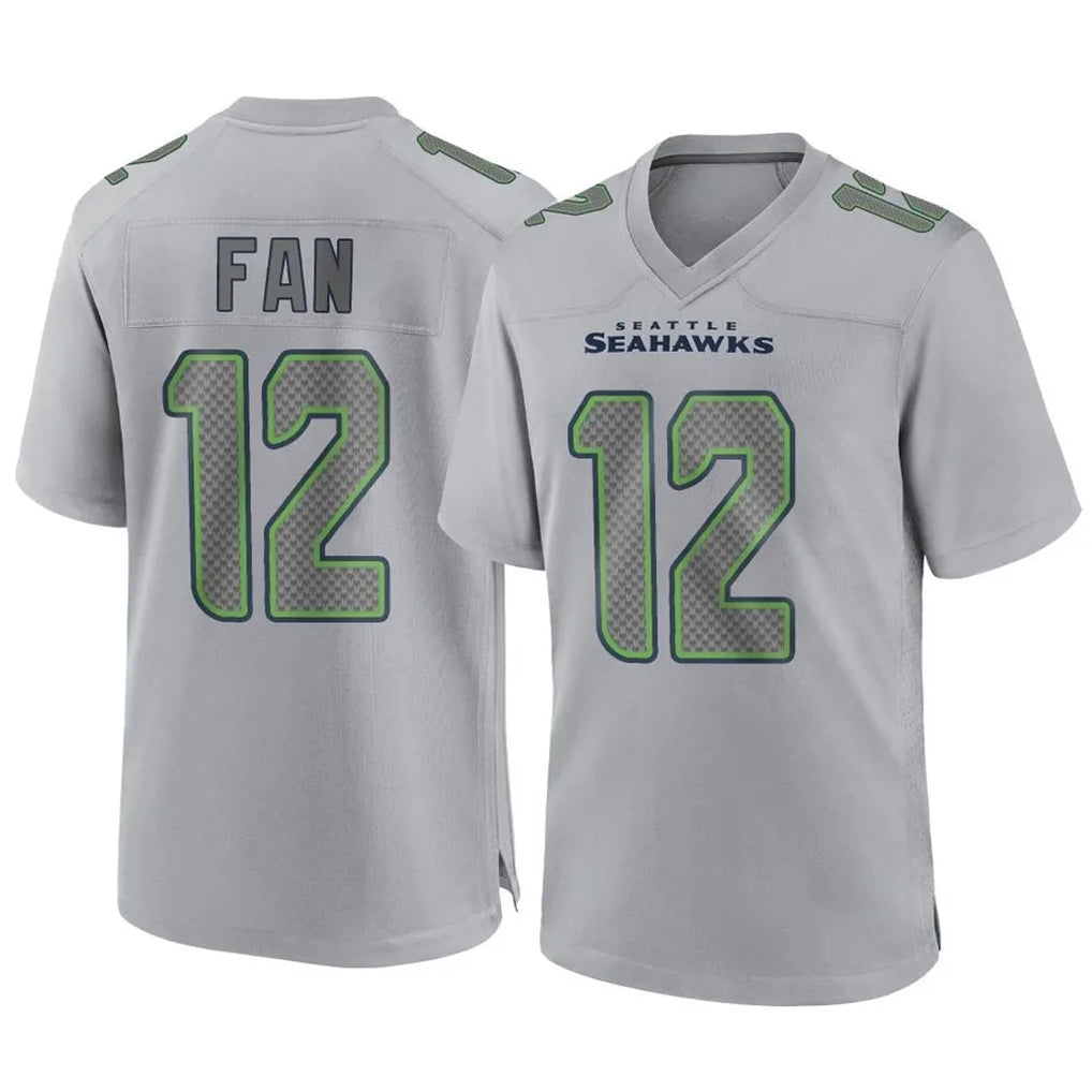 S.Seahawks #12 12th Fan Player Gray Atmosphere Fashion Home Game STECN Stitched Jerseys