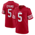 SF.49ers #5 Mike Evans Player Red Game Home STECN Stitched Jerseys