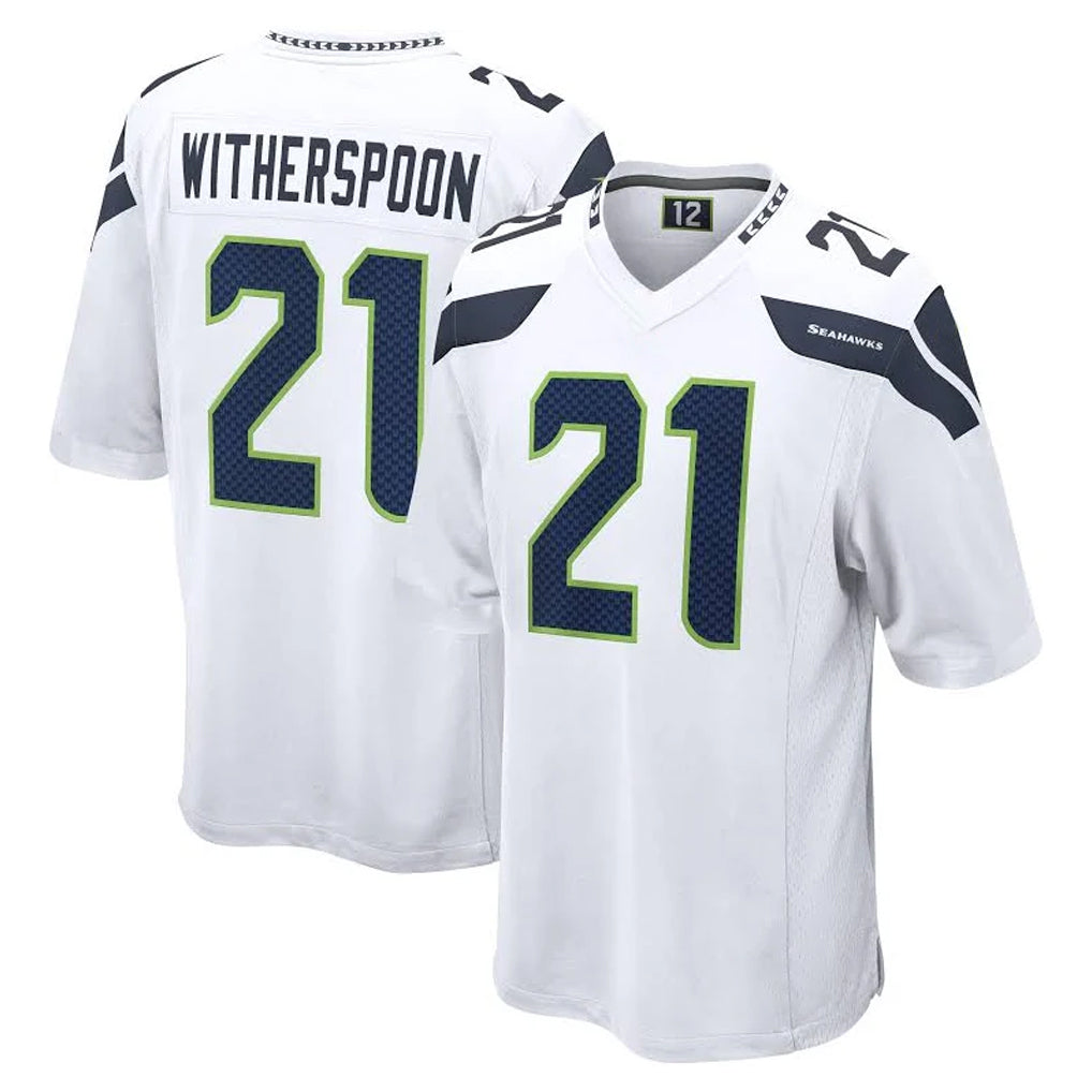 S.Seahawks #21 Devon Witherspoon Player White Home Game STECN Stitched Jerseys
