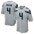 S.Seahawks #4 Michael Dickson Player Gray Home Game STECN Stitched Jerseys