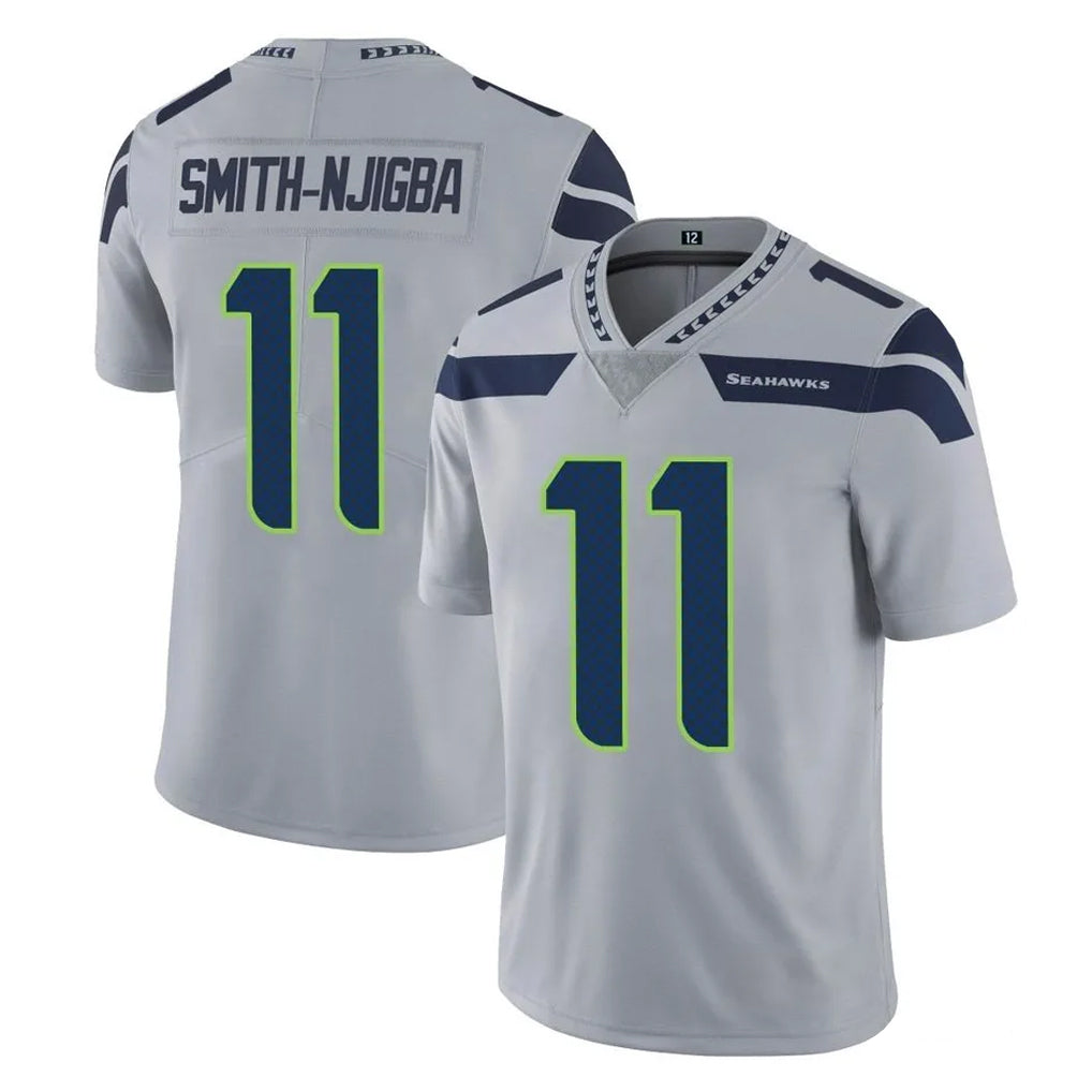 S.Seahawks #11 Jaxon Smith-Njigba Player Gray Limited Vapor Untouchable Home Game STECN Stitched Jerseys