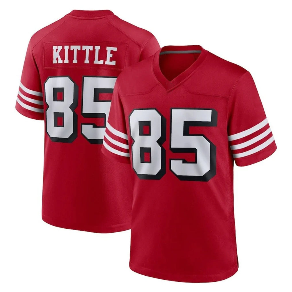 SF.49ers #85 George Kittle Player Red Limited Alternate Home Game STECN Stitched Jerseys