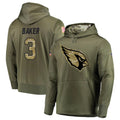 A.Cardinals #3 Budda Baker Player Olive Salute to Service Limited Hoodie STECN Stitched Jerseys