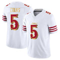 SF.49ers #5 Mike Evans Player White 2025 Rivalries Collection Game Limited STECN Stitched Jerseys
