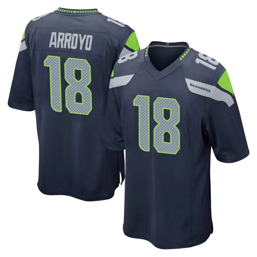 S.Seahawks #18 Elijah Arroyo Player Navy Home Game STECN Stitched Jerseys