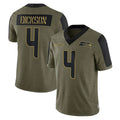 S.Seahawks #4 Michael Dickson Player Olive Salute To Service Limited Game STECN Stitched Jerseys