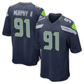 S.Seahawks #91 Byron Murphy II Player Navy Home Game STECN Stitched Jerseys