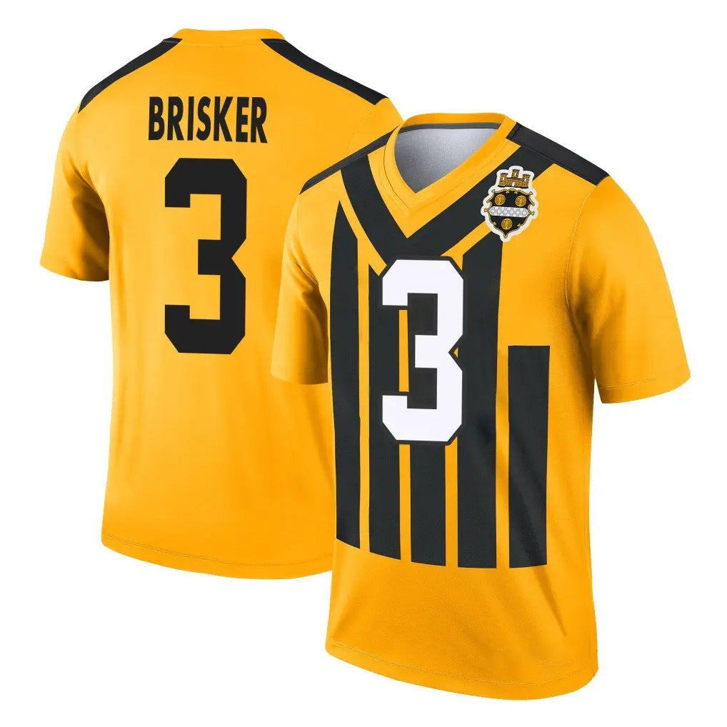 P.Steelers #3 Jaquan Brisker Player Gold Legend Limited 1933 Throwback Performance Home Game STECN Stitched Jerseys