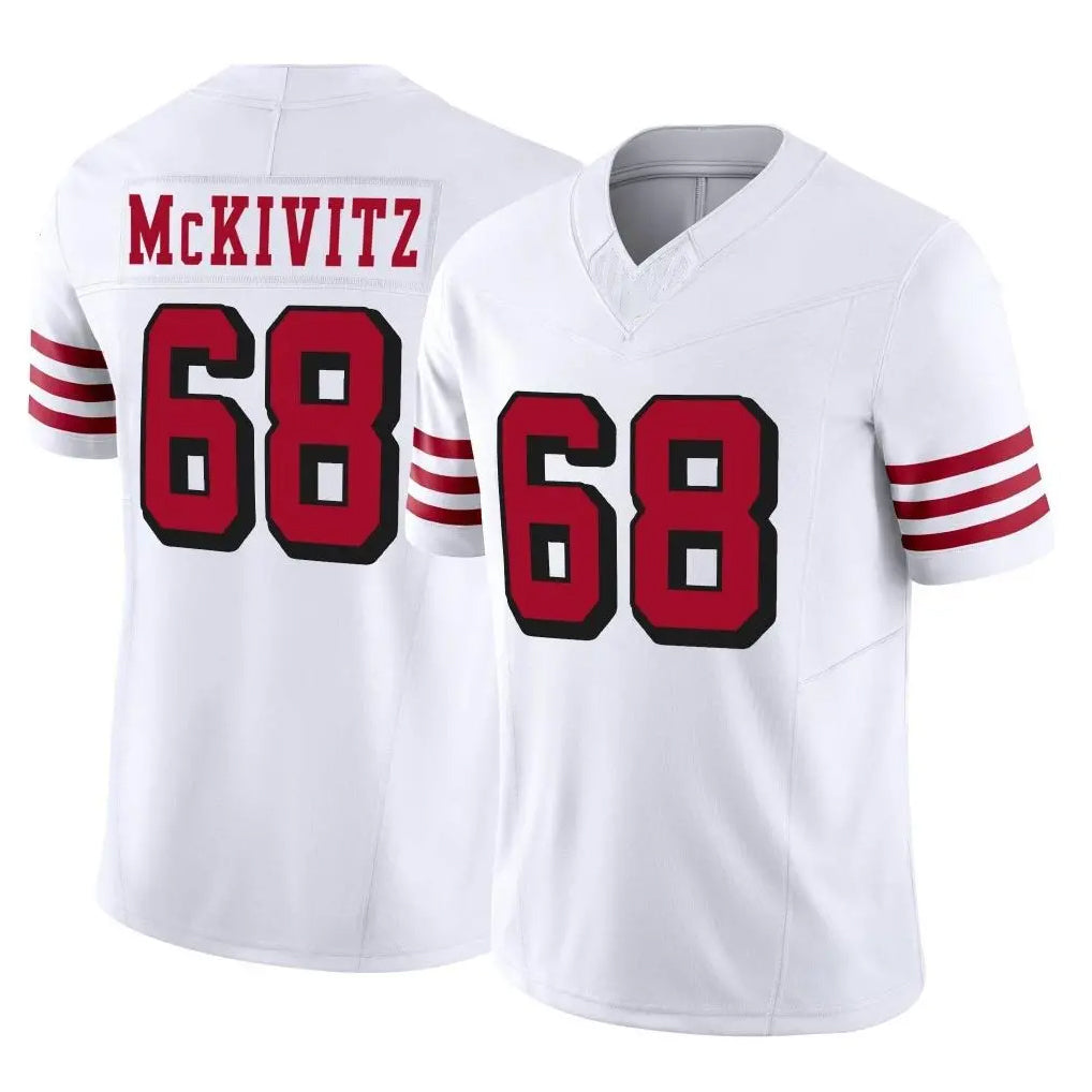 SF.49ers #68 Colton McKivitz Player White Limited Alternate Vapor F.U.S.E. Home Game STECN Stitched Jerseys