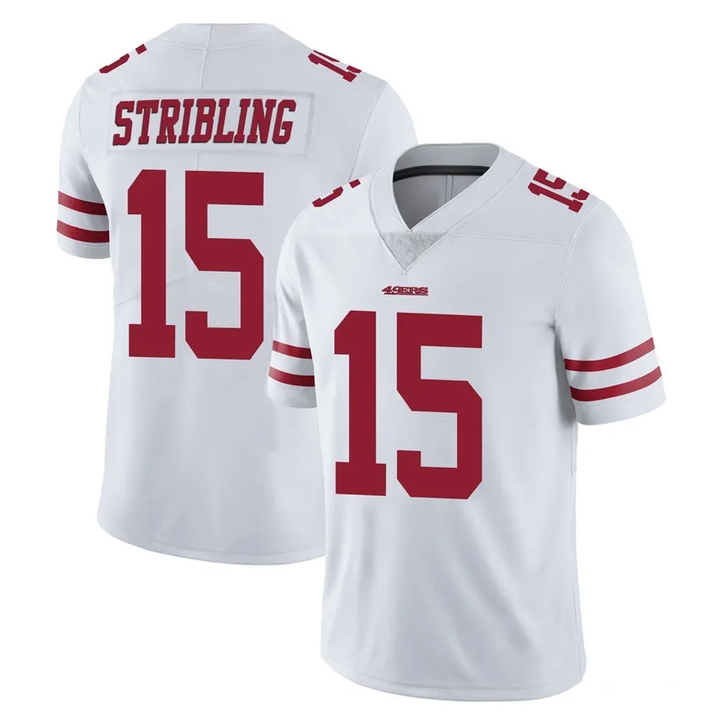 SF.49ers #15 De'Zhaun Stribling Player White Limited Vapor Untouchable Home Game STECN Stitched Jerseys