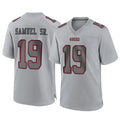 SF.49ers #19 Deebo Samuel Sr. Player Gray Atmosphere Fashion Home Game STECN Stitched Jerseys