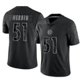 P.Steelers #51 Nick Herbig Player Black Reflective Limited Home Game STECN Stitched Jerseys