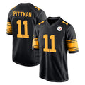 P.Steelers #11 Michael Pittman Jr. Player Black Color Rush Home Game STECN Stitched Jerseys