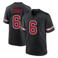 A.Cardinals #6 James Conner Player Black Alternate Game STECN Stitched Jerseys