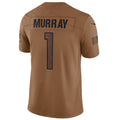 A.Cardinals #1 Kyler Murray Player Brown Limited Salute To Service Game STECN Stitched Jerseys